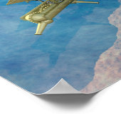 Steampunk-vliegmachines Poster (Hoek)