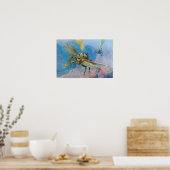 Steampunk-vliegmachines Poster (Keuken)