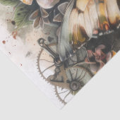 Steampunk Vlinders Bloemen en Gears Decoupage Tissuepapier (Detail)
