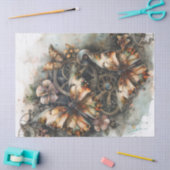 Steampunk Vlinders Bloemen en Tandwielen Decoupage Tissuepapier (Craft)