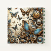  Steampunk vlinders Notitieboek (Achterkant)