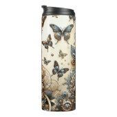 Steampunk vlinders Thermosbeker (Geroteerd rechts)