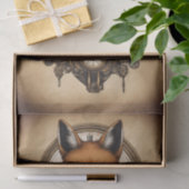 Steampunk Vos met Klokken Tissuepapier (Geschenk)