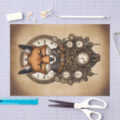  Steampunk Vos met Klokken Tissuepapier (Craft)