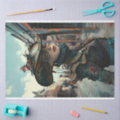  Steampunk Vrouw Alligator Decoupage Tissuepapier (Craft)