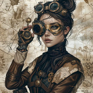 Steampunk vrouwen decoupage papier inpakpapier vel