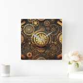 Steampunk Wall-klok Vierkante Klok (Huis)