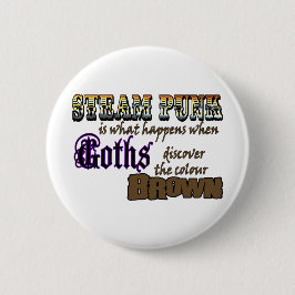 Steampunk: wanneer Gothics Brown ontdekken Ronde Button 5,7 Cm