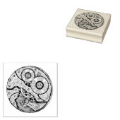 Steampunk Watch Gears Rubber Art Stempel (Gestempeld)