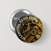 Steampunk Watch Mechanism Ronde Button 5,7 Cm (Voorkant /achterkant)