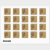 Steampunk Waterklep Blueprint Sepia Stickers (Vel)