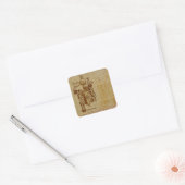Steampunk Waterklep Blueprint Sepia Stickers (Envelop)