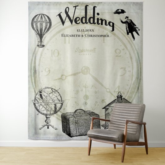 Steampunk Weddenschap Achtergrond Wandkleed (In situ)