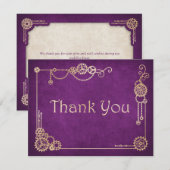 Steampunk Wedding Bedankkaart (Voorkant / Achterkant)