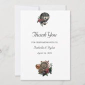 Steampunk Wedding Favor Bedankkaart (Voorkant)