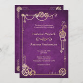 Steampunk Wedding Kaart (Voorkant / Achterkant)