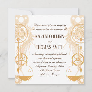 Steampunk Wedding Uitnodiging