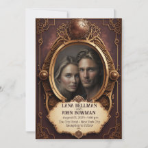 Steampunk Wedding Uitnodiging