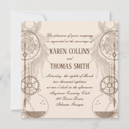 Steampunk Wedding Uitnodiging