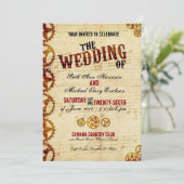 Steampunk Wedding Uitnodiging (Staand voorkant)