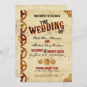 Steampunk Wedding Uitnodiging (Voorkant / Achterkant)