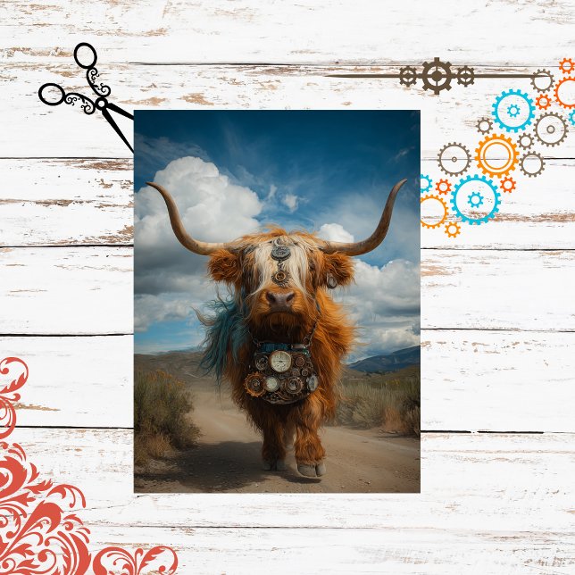 Steampunk Whimsical Highland Scrapbook Paper (Creator heeft geüpload)