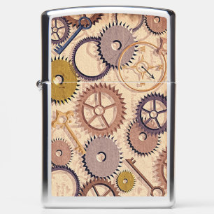 Steampunk Wielen, tandwielen, sleutels, oude steen