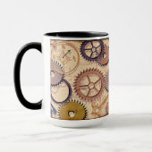 Steampunk Wielen, tandwielen, sleutels, oude steen Mok (Links)