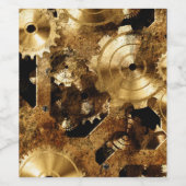 Steampunk Wijn Etiket (Enkel label)