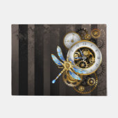 Steampunk-wijzerplaten met dragonfly deurmat (Voorkant)