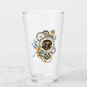 Steampunk-wijzerplaten met dragonfly glas