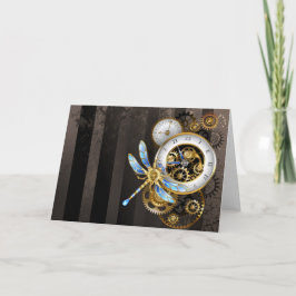 Steampunk-wijzerplaten met dragonfly kaart