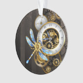Steampunk-wijzerplaten met dragonfly ornament (voorkant)
