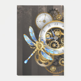 Steampunk-wijzerplaten met dragonfly post-it® notes