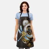Steampunk-wijzerplaten met dragonfly schort (Gedragen)