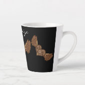 Steampunk Winged hart met tandwielen Thunder_Cove Latte Mok (Rechts)