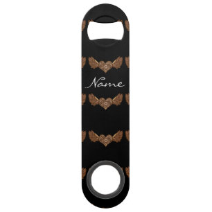 Steampunk Winged hart met tandwielen Thunder_Cove Speed Flessenopener