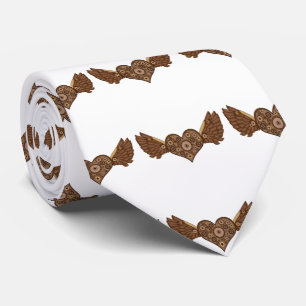 Steampunk Winged hart met tandwielen Thunder_Cove Stropdas