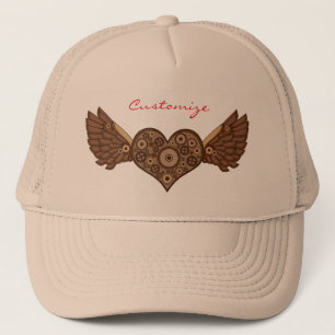 Steampunk Winged hart met tandwielen Thunder_Cove Trucker Pet