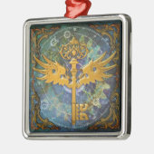 Steampunk Winged Key Metalen Ornament (Links)