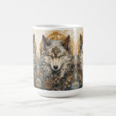 Steampunk Wolf Solarpunk Magische Mok (Midden)