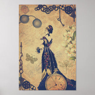 Steampunk Woman cool poster 
