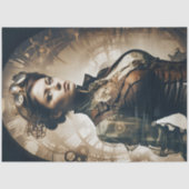 Steampunk Woman Decoupage v1 Tissuepapier (Voorkant)