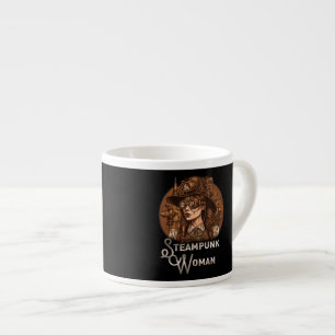 Steampunk Woman Espresso Mok