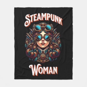 Steampunk Woman Fleece Deken