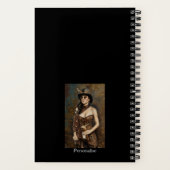 Steampunk Woman Goethe God Citation Black Journal (Verso)