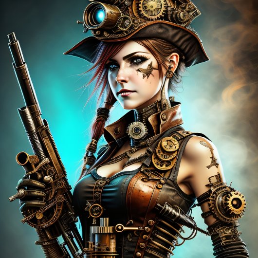 Steampunk woman Ready or not v7.1 Tissuepapier
