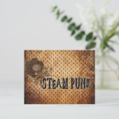 Steampunk Word Collage Briefkaart (Staand voorkant)