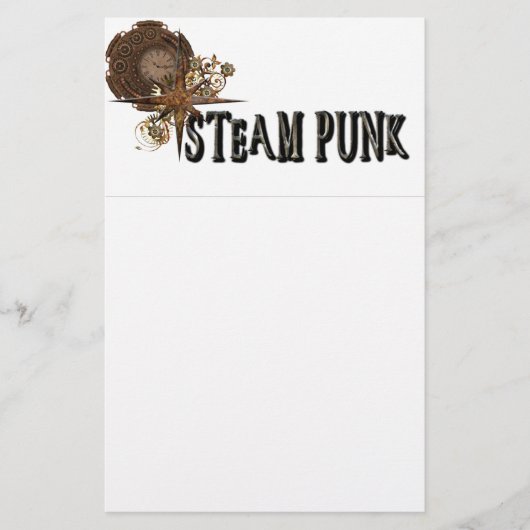 Steampunk Word Collage Briefpapier (Voorkant)
