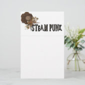 Steampunk Word Collage Briefpapier (Staand voorkant)